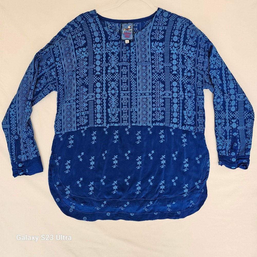 Johnny Was Alistair Espen Tunic Medium C24522-E Boho chic embroidered